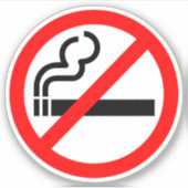 niet roken sticker (Voorkant)