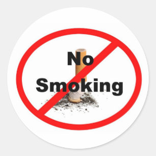 Niet roken Sticker! Ronde Sticker