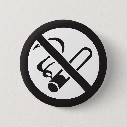 niet roken symbool ronde button 5,7 cm (Voorkant)