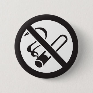 niet roken symbool ronde button 5,7 cm