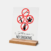 Niet roken Vakantiehuis Huis huren Acryl Bord (Hoek)