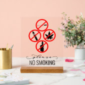 Niet roken Vakantiehuis Huis huren Acryl Bord (Huwelijk)