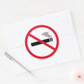 Niet roken verboden om waarschuwingsteken te roken ronde sticker (Envelop)