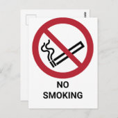 Niet roken, verbodsbord briefkaart (Voorkant / Achterkant)