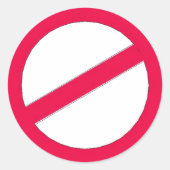 NIET ..... RONDE STICKER (Voorkant)