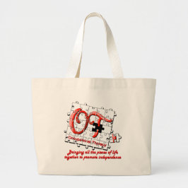 niet rood grote tote bag
