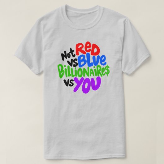 Niet rood vs. blauw t-shirt (Design voorkant)