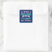 Niet ruziën gewoon gelijk-64692 vierkante sticker (Tas)