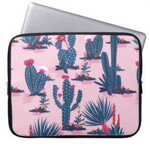 Niet-scherp en driekleurig naadloos patroon zomer laptop sleeve