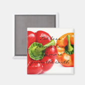 Niet-scherpsmakende paprika's || Eet meer van de a Magneet (Voorkant / Achterkant)