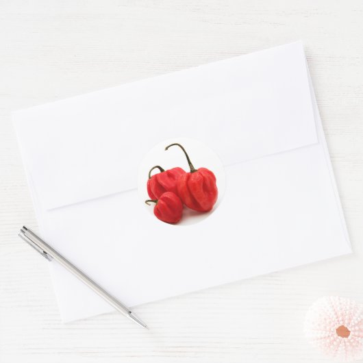 Niet-scherpsmakende pepers ronde sticker (Envelop)