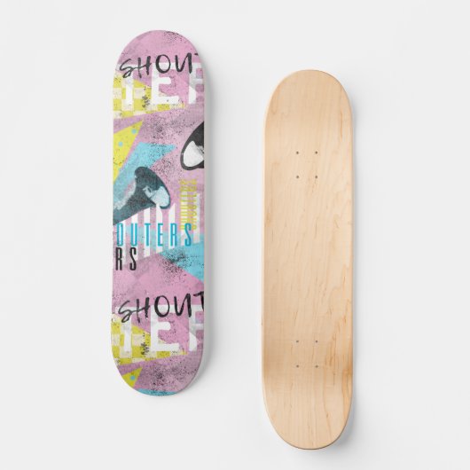 Niet schieten, maar schreeuwen persoonlijk skateboard (Voorkant)