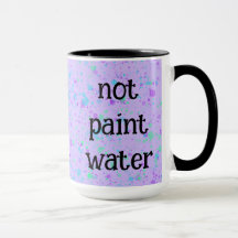 Niet Schilder Water Grappige Paarse Spatten Koffie
