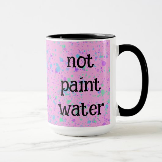 Niet Schilder Water Grappige Roze Spat Coffee Mok (Rechts)