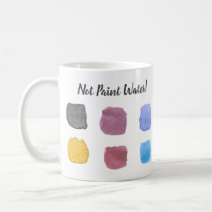 Niet schilderen Waterverf Artiest Naam Monogram Koffiemok