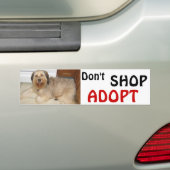 NIET SCHOPPEN ~ ADOPT! BUMPERSTICKER (Op auto)