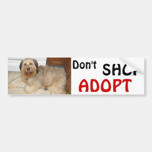 NIET SCHOPPEN ~ ADOPT! BUMPERSTICKER