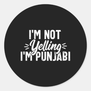 Niet schreeuwen Punjabi Desi Sikh Indiase nieuwigh Ronde Sticker
