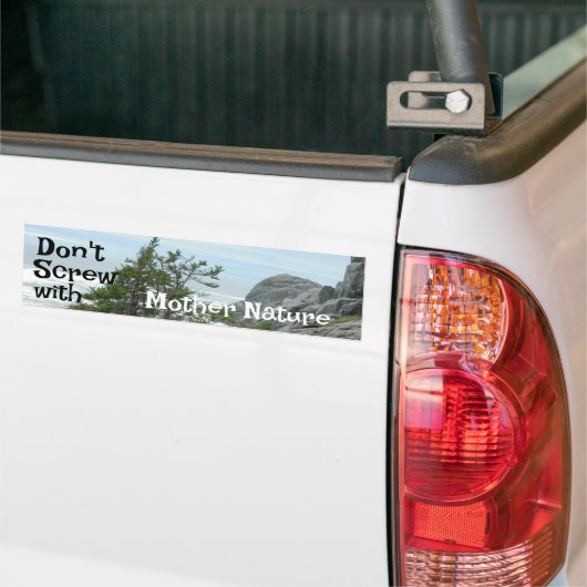 Niet schroeven met moeder Natuur oceaan bluff tree Bumpersticker (Op Truck)
