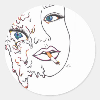 Niet schudden, kinderen ronde sticker