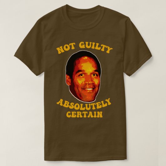Niet schuldig absoluut zeker OJ Simpson T-shirt (Design voorkant)