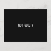 niet schuldig briefkaart (Voorkant)