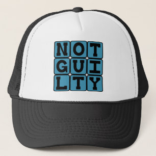 Niet schuldig, onschuldig aan alle misdrijven trucker pet