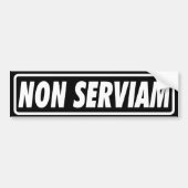 NIET-SERVIAM-Bumpersticker Bumpersticker (Voorkant)