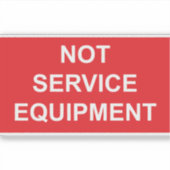 Niet serviceapparatuur label (Voorkant)