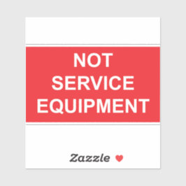 Niet serviceapparatuur label