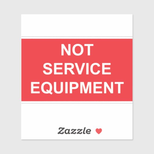Niet serviceapparatuur label (Vel)