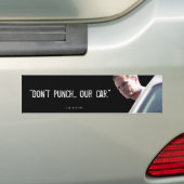 "Niet slaan... Onze auto" Bumpersticker (Op auto)