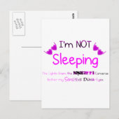 Niet slapen briefkaart (Voorkant / Achterkant)