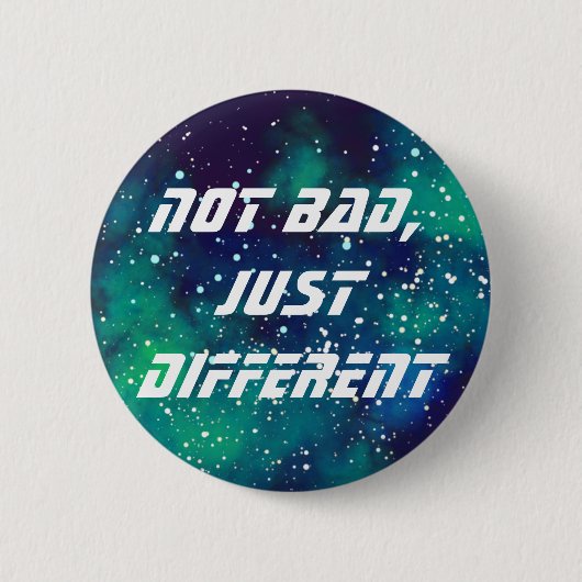 Niet slecht, andere melkwegidentiteit ronde button 5,7 cm (Voorkant)