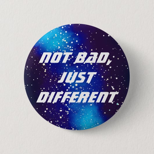 Niet slecht, andere  melkwegidentiteit ronde button 5,7 cm (Voorkant)