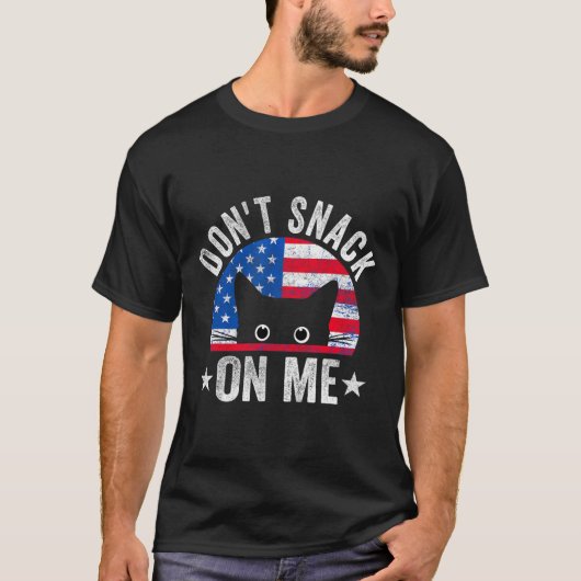 Niet snacken op me grappige kat meme t-shirt (Voorkant)