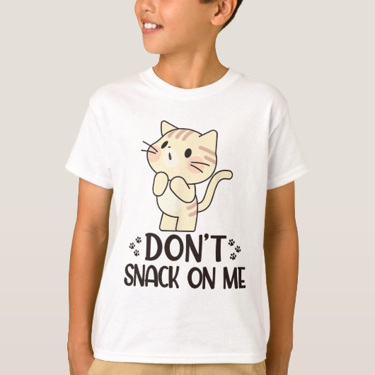 Niet snacken op me grappige kat t-shirt (Voorkant)