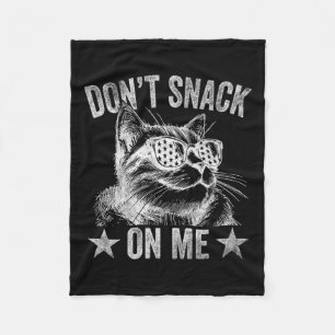 Niet snacken op mij grappige kat 1 fleece deken