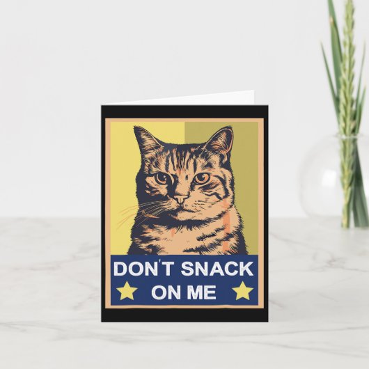 Niet snacken op mij grappige kat 1 kaart (Voorkant)