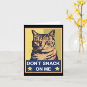 Niet snacken op mij grappige kat 1 kaart (Gele Bloem)