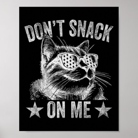 Niet snacken op mij grappige kat 1 poster (Voorkant)