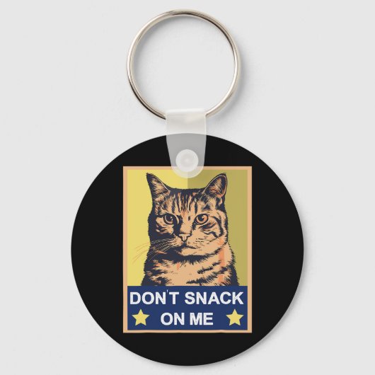 Niet snacken op mij grappige kat 1 sleutelhanger (Voorkant)