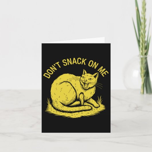 Niet snacken op mij grappige kat 2 kaart (Voorkant)