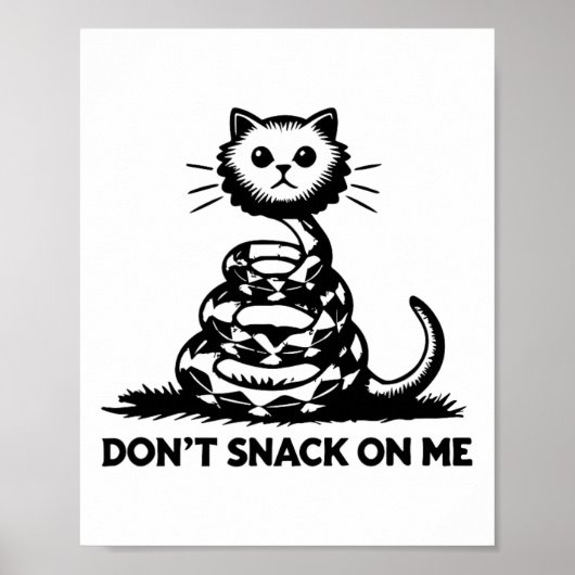 Niet snacken op mij grappige kat 6 poster (Voorkant)