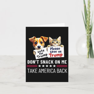 Niet snacken op mij grappige katten honden kaart