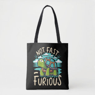 Niet snel, alleen woedende schildpad tote bag
