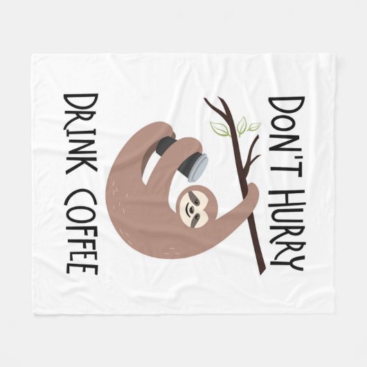 Niet snel Drink koffie Fleece Deken (Voorkant (Horizontaal))