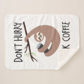 Niet snel Drink koffie Sherpa Deken (Voorkant (horizontaal))