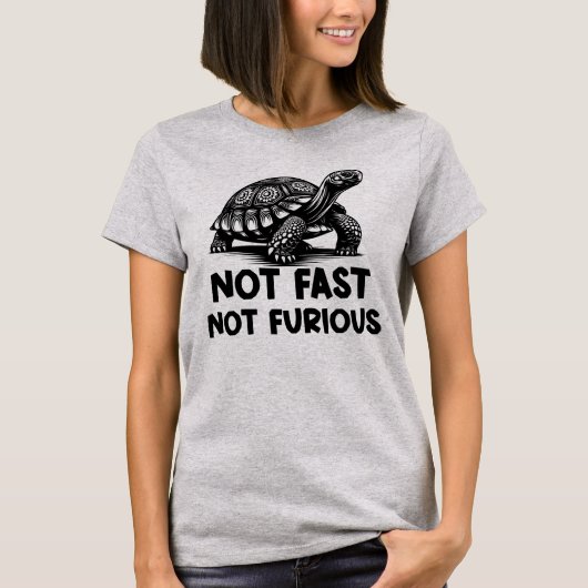 Niet snel geen woedende schildpad t-shirt (Voorkant)