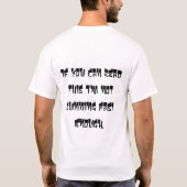 Niet snel genoeg uitvoeren t-shirt (Achterkant)